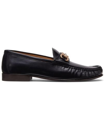 Brunello Cucinelli Horsebit Leren Loafers - Zwart