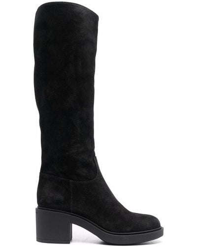 Gianvito Rossi Knee-length Suede Boots - Black