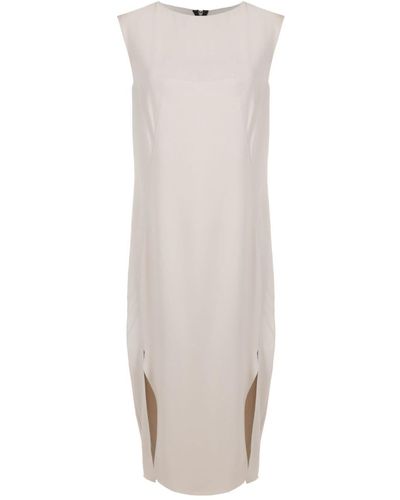 UMA | Raquel Davidowicz Satin-detail Sleeveless Dress - White