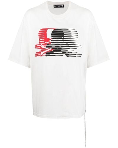 Mastermind Japan T-shirt en coton à imprimé graphique - Blanc
