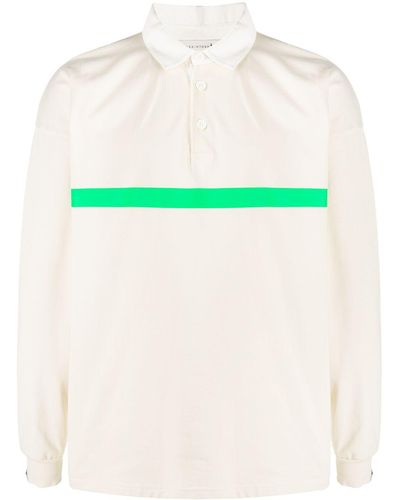 Mackintosh Contrast-stripe Long-sleeve Polo Shirt - Multicolour