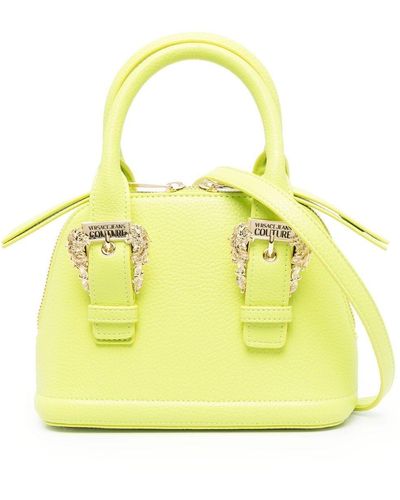 Versace Faux Leather Mini Tote Bag - Yellow