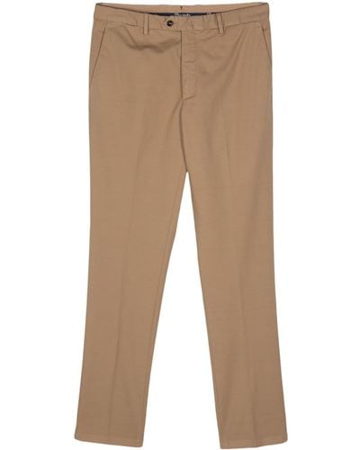 Drumohr Pressed-crease Tapered Trousers - Natural