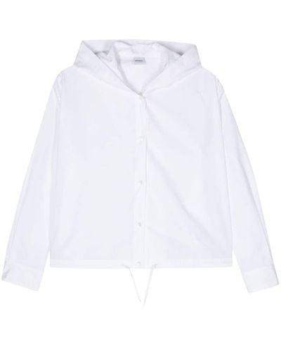 Aspesi Poplin Hooded Shirt - White