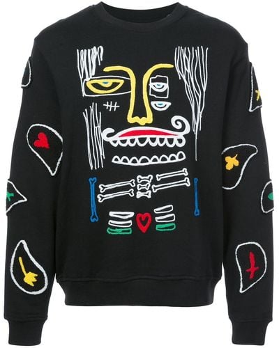 Haculla Monster Paisley Patch Sweatshirt - Black