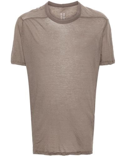 Rick Owens Level cotton semi-sheer T-shirt - Grau