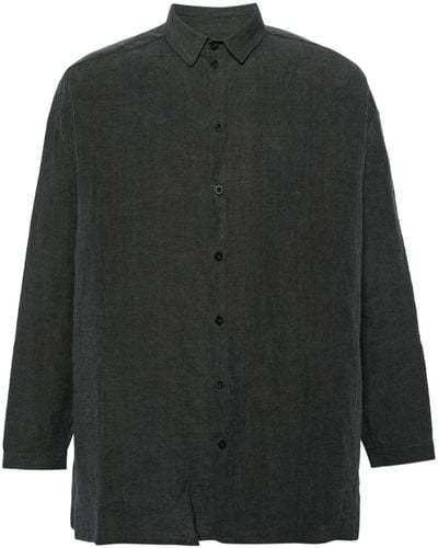 Toogood The Draughtsman Linen Shirt - Black