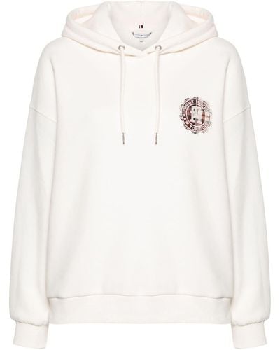 Tommy Hilfiger Logo-patch Hoodie - White