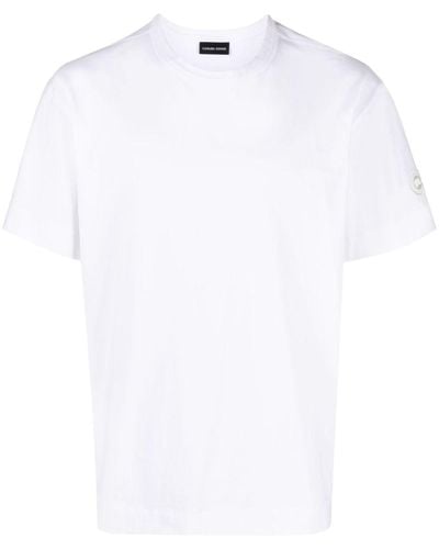 Canada Goose Logo-patch Cotton T-shirt - White