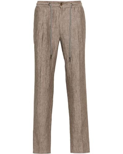 Corneliani Tapered Leg Chino Trousers - Grey