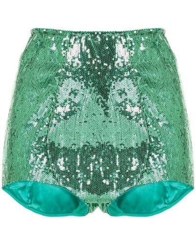 Dolce & Gabbana Pantalones cortos con lentejuelas - Verde