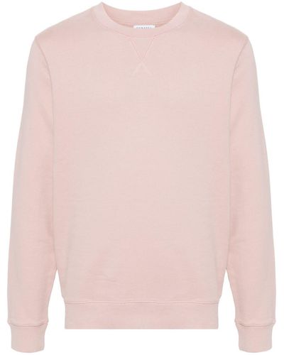 Sunspel Loopback Seam-detail Sweatshirt - Pink