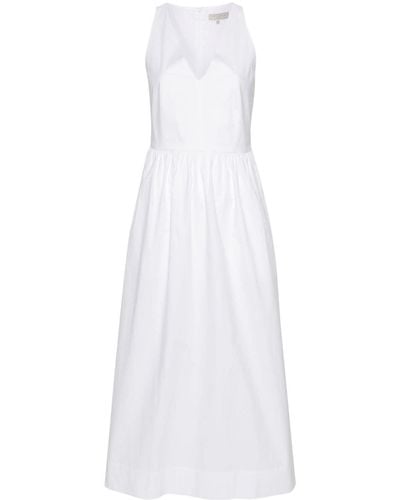 Antonelli Poplin Midi Dress - White