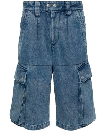 Isabel Marant Tejelo Jeans-Shorts mit Cargotaschen - Blau