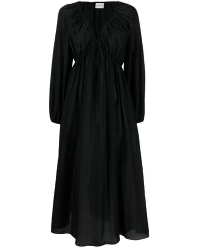 Matteau Midi-jurk Met V-hals - Zwart