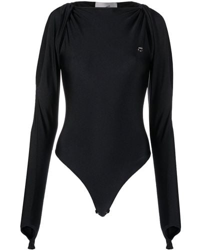 Coperni Cut-out Stretch Bodysuit - Black