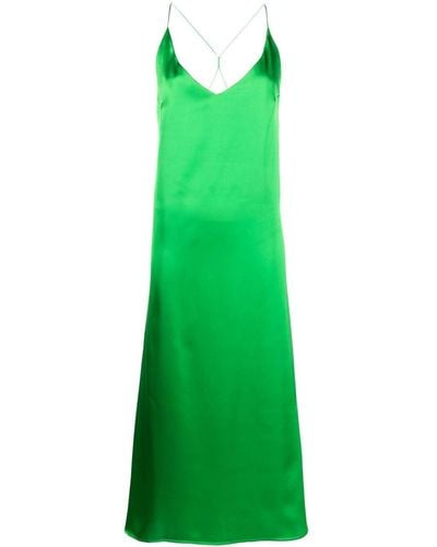 Blanca Vita Mara Satin Midi Dress - Green