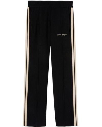 Palm Angels Logo-embroidered Track Trousers - Black
