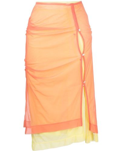 Rejina Pyo Mirren Layered Midi Skirt - Orange