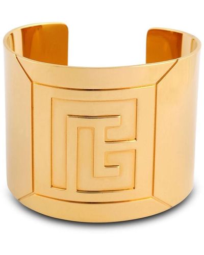 Balmain Armband mit Logo-Gravur - Mettallic
