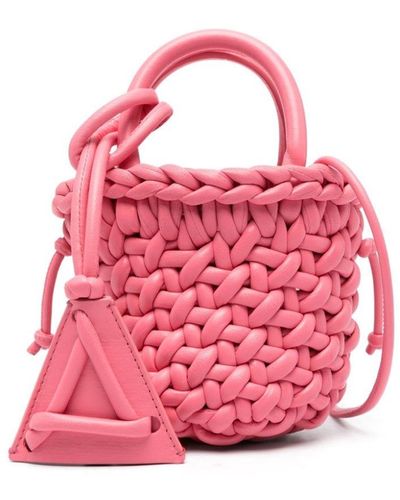 Alanui Icon Woven Mini Tote Bag - Pink