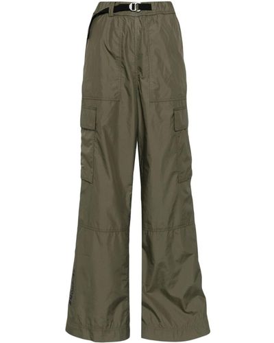 3 MONCLER GRENOBLE Pantalones de chándal con detalle de hebilla - Verde