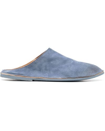 Marsèll Almond-toe Suede Slippers - Blue