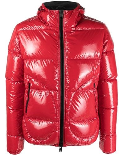 Herno Logo-patch Padded Hooded Jacket - Red