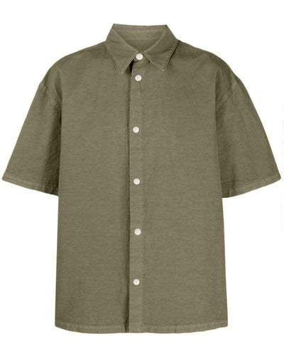 Heron Preston Logo-patch Short-sleeve Shirt - Green