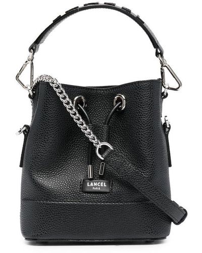 Lancel Mini Leather Bucket Bag - Black