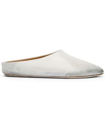 Marsèll Laminated Leather Mules - White