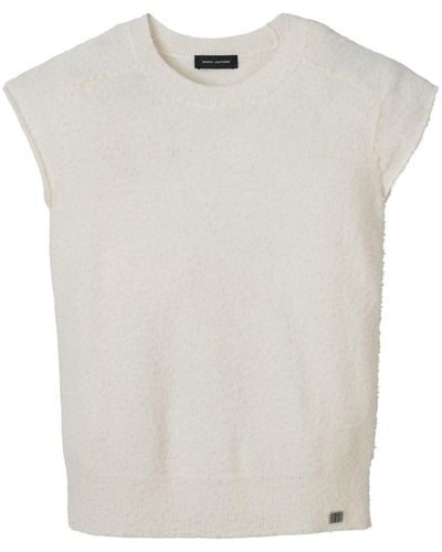 Marc Jacobs Pilled cap-sleeve wool vest - Weiß