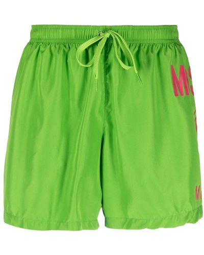Moschino Logo-print Swim Shorts - Green