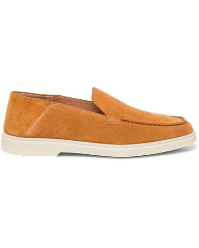 Santoni Collapsible-heel Suede Loafers - Orange