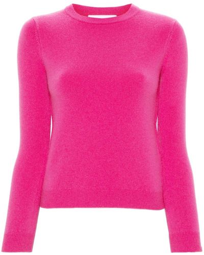 Extreme Cashmere Trui Met Geborduurd Logo - Roze