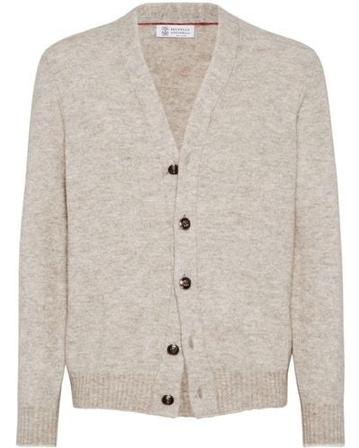 Brunello Cucinelli Long-sleeve Button-up Cardigan - Natural