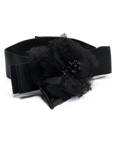 Dolce & Gabbana Gargantilla con aplique floral - Negro