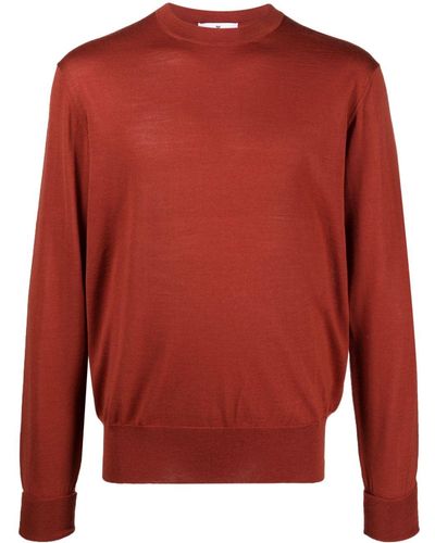 PT Torino Crew-neck Fine-knit Jumper - Red