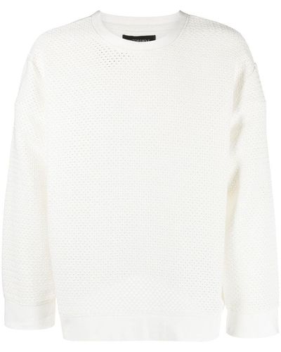 Viktor & Rolf Logo-patch Crochet Sweater - White
