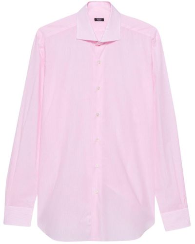 Barba Napoli Striped cotton shirt - Pink
