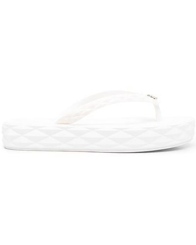 Jimmy Choo Diamond Flip Flop Sandals - White