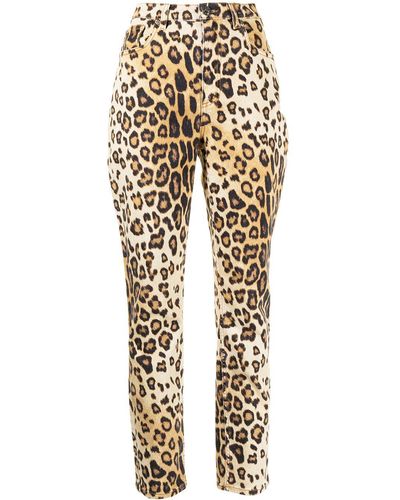 Etro Leopard Print Jeans - Brown