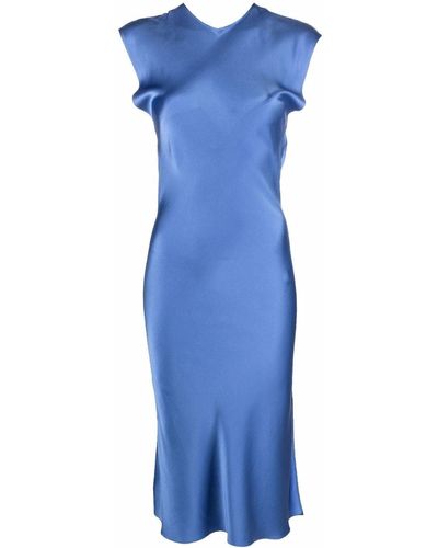 Forte Forte キーホールディテール ドレス - ブルー