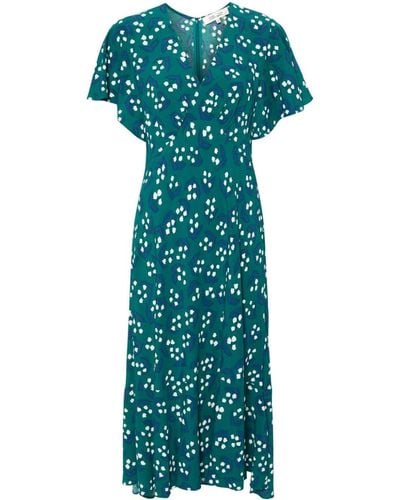 Diane von Furstenberg Cecelia Floral-print Dress - Green
