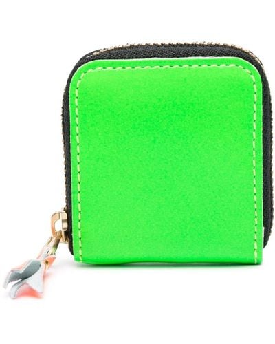 Comme des Garçons Super Fluo Group Leather Wallet - Green