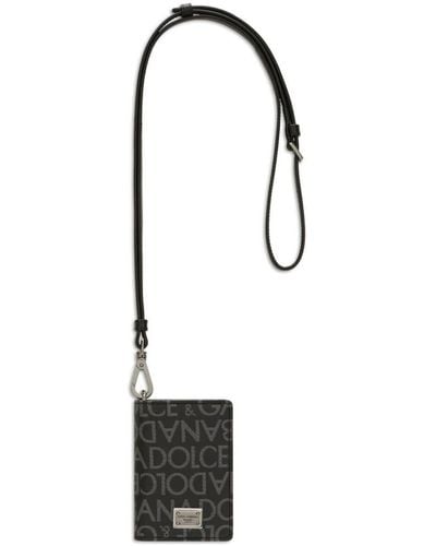 Dolce & Gabbana Logo-print Leather Cardholder - White