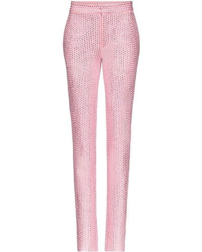 Area Crystal-embellished Tuxedo Trousers - Pink