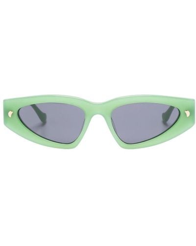 Nanushka Crista D-frame Sunglasses - Blue