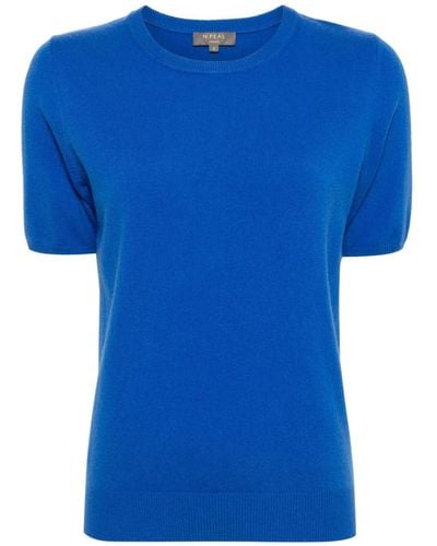 N.Peal Cashmere Milly cashmere top - Blu