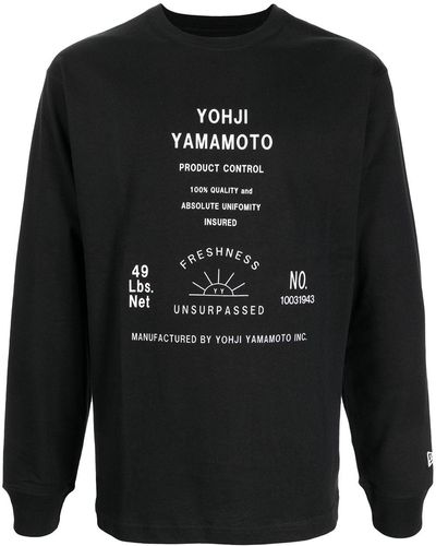 Yohji Yamamoto ロゴ スウェットシャツ - ブラック